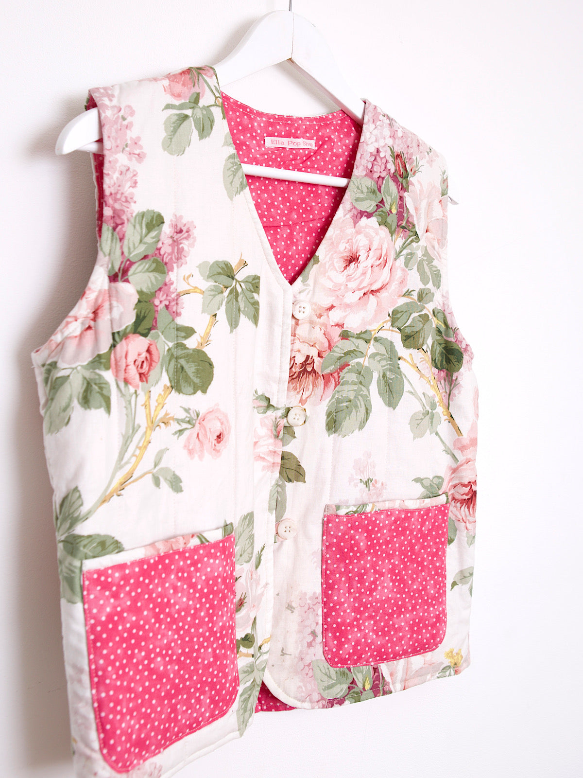 Handmade waistcoat with vintage fabric