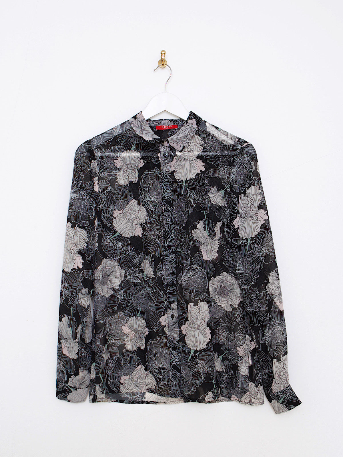Guess Chiffon shirt large flower print