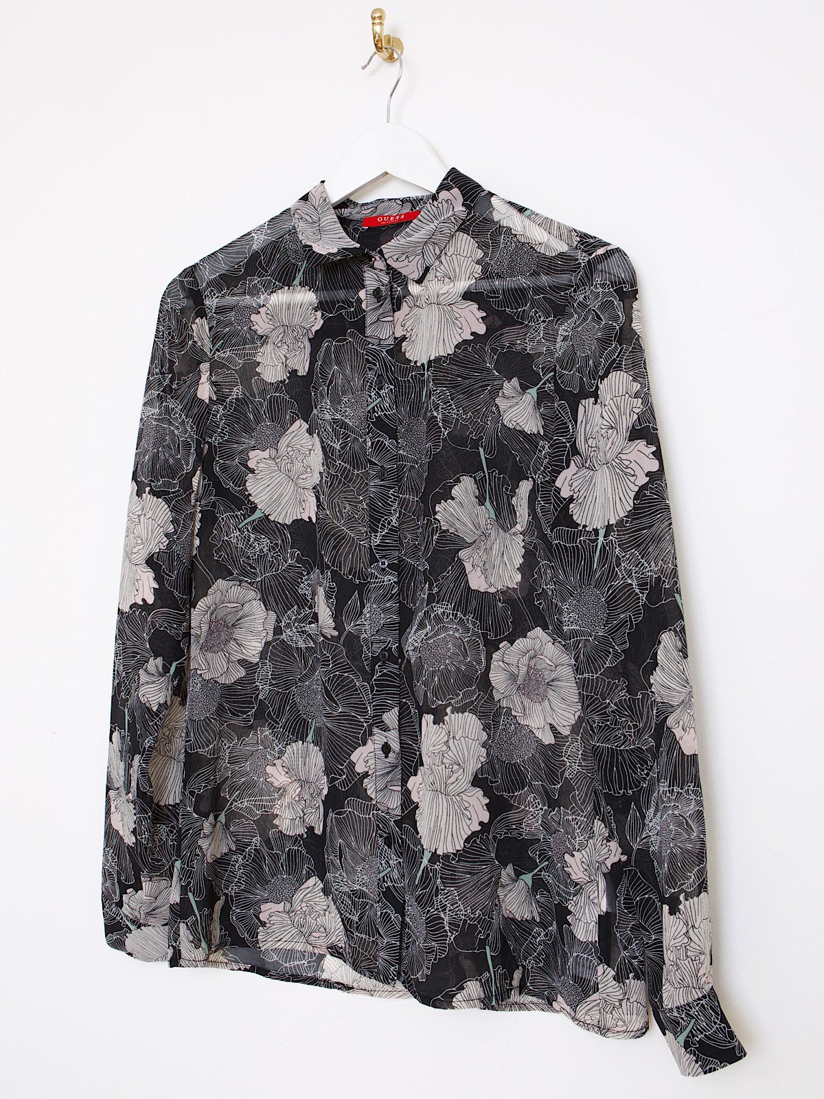 Guess Chiffon shirt large flower print