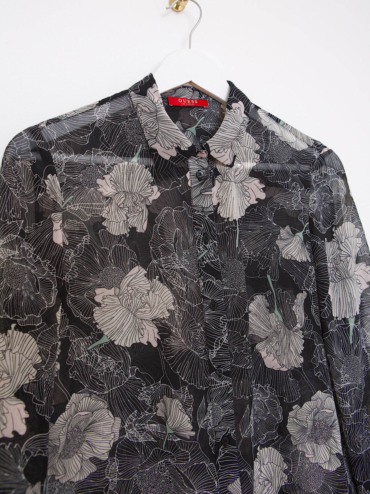 Guess Chiffon shirt large flower print