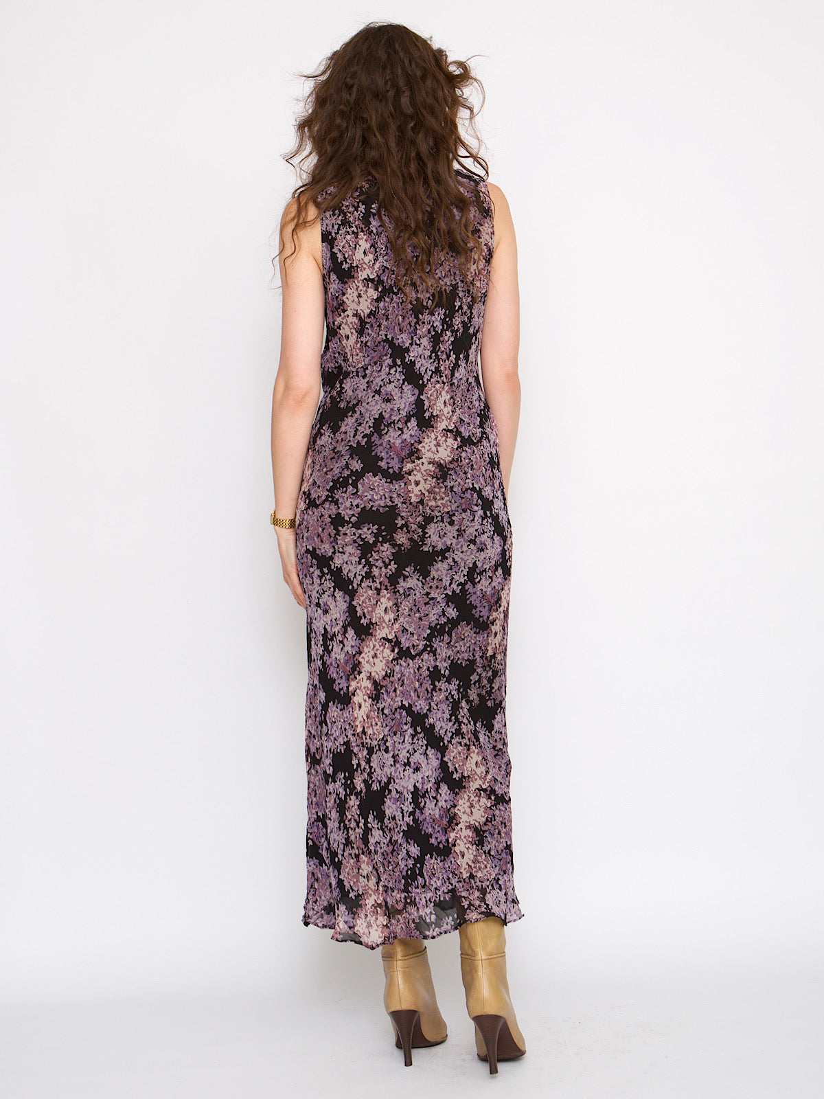 90s slip dress maxi length small flower print