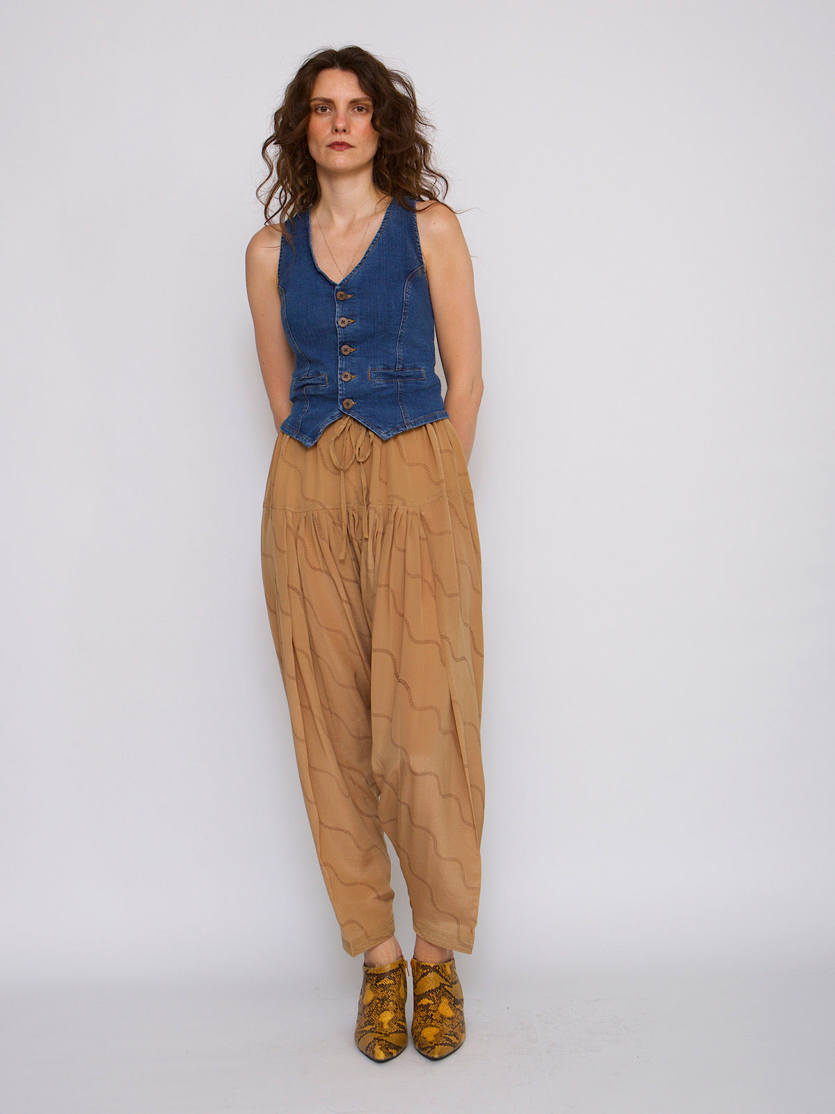 Vintage silk harem trousers