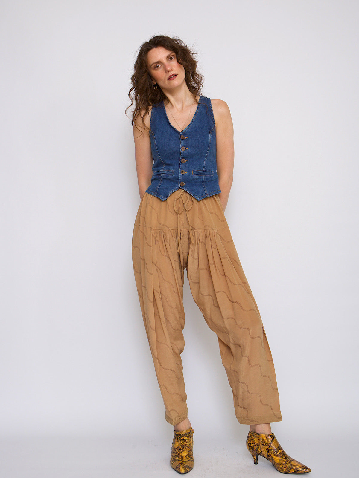 Vintage silk harem trousers