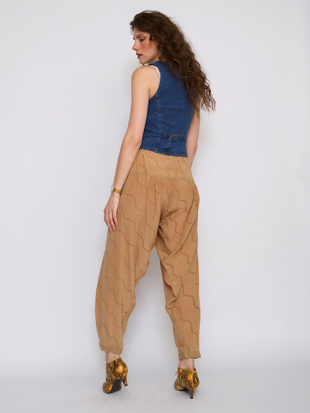 Vintage silk harem trousers