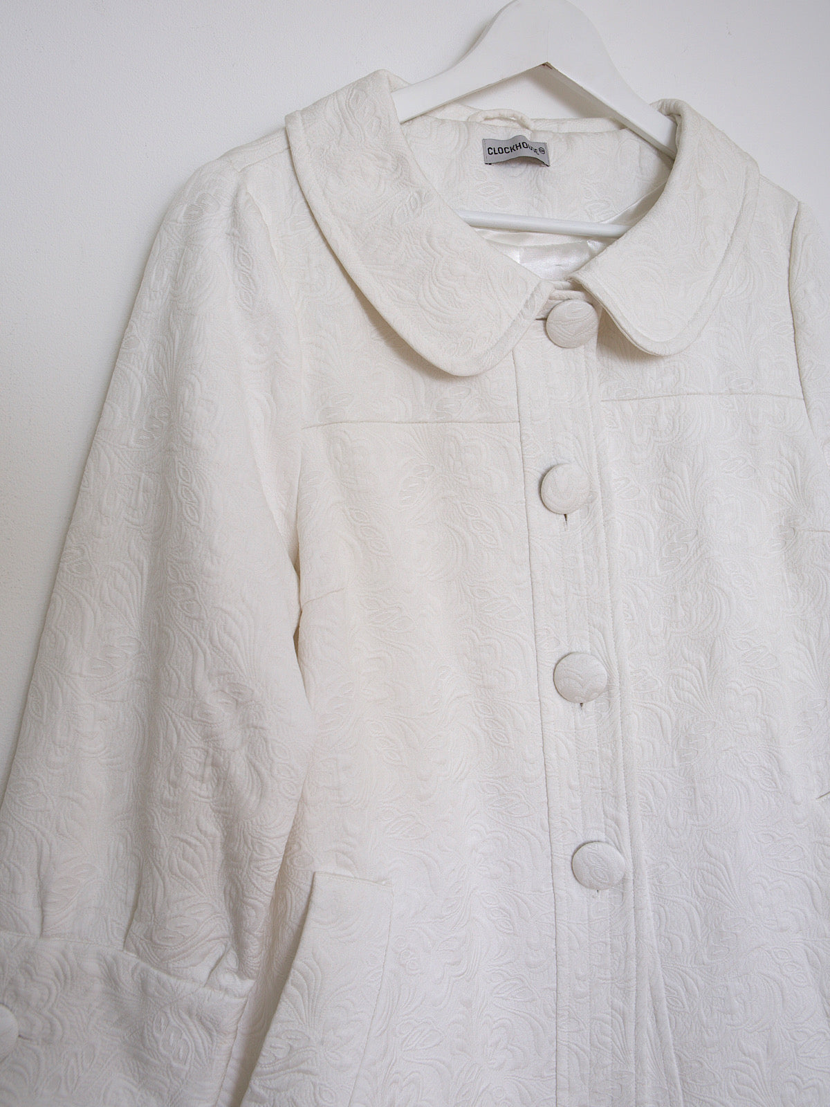 60s style coat short length 3/4 sleeves