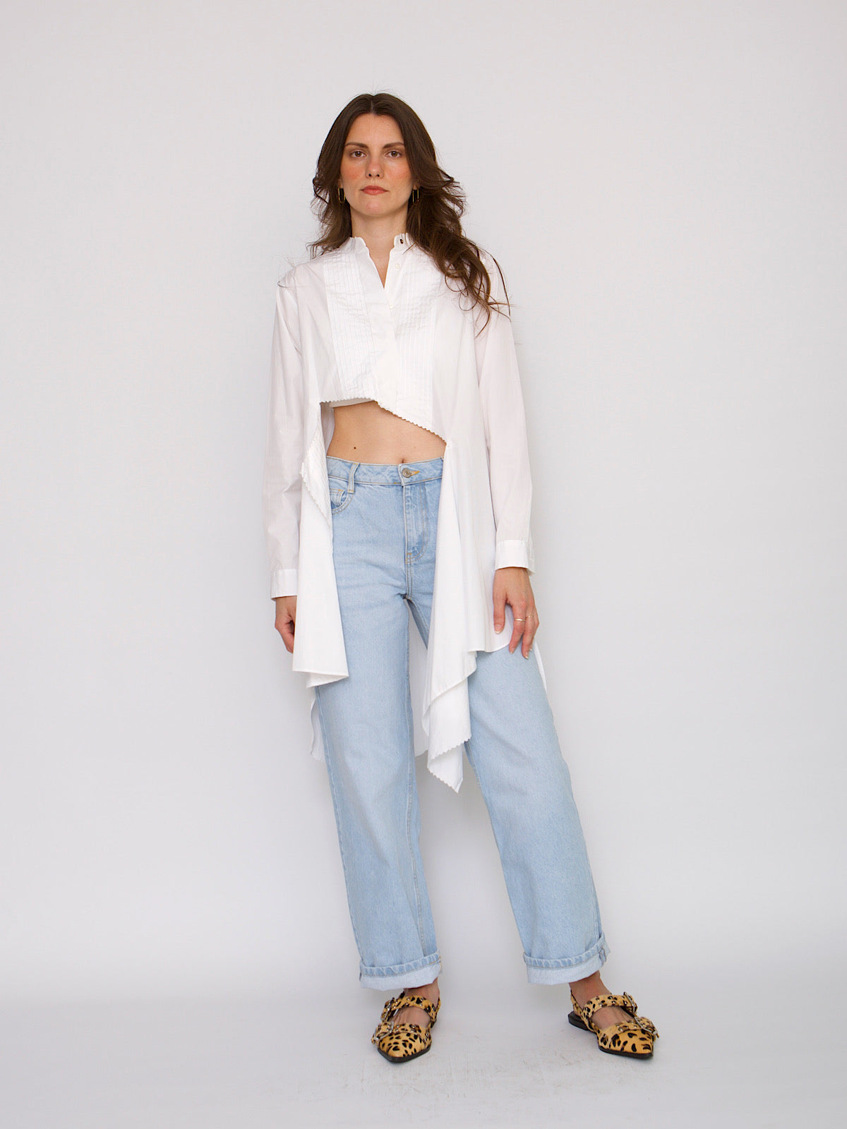 Unstructured white cotton shirt by Viktor & Rolf