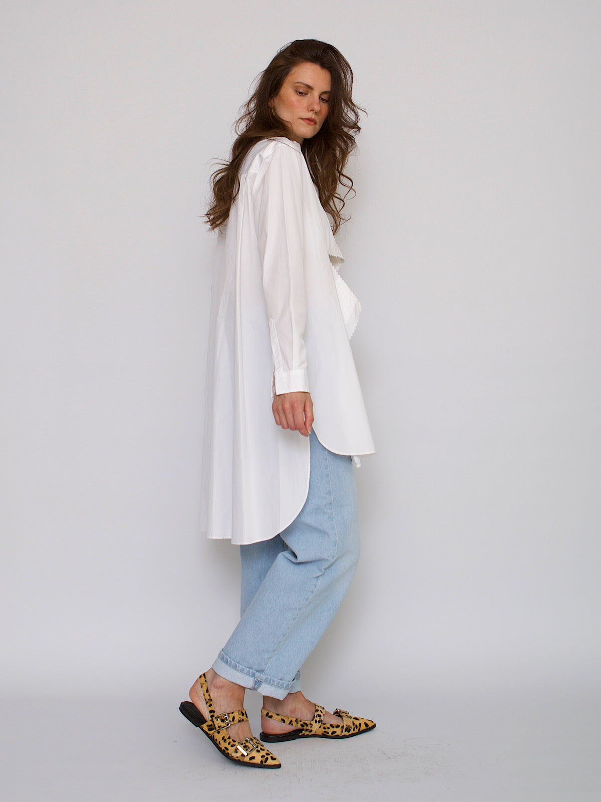Unstructured white cotton shirt by Viktor & Rolf
