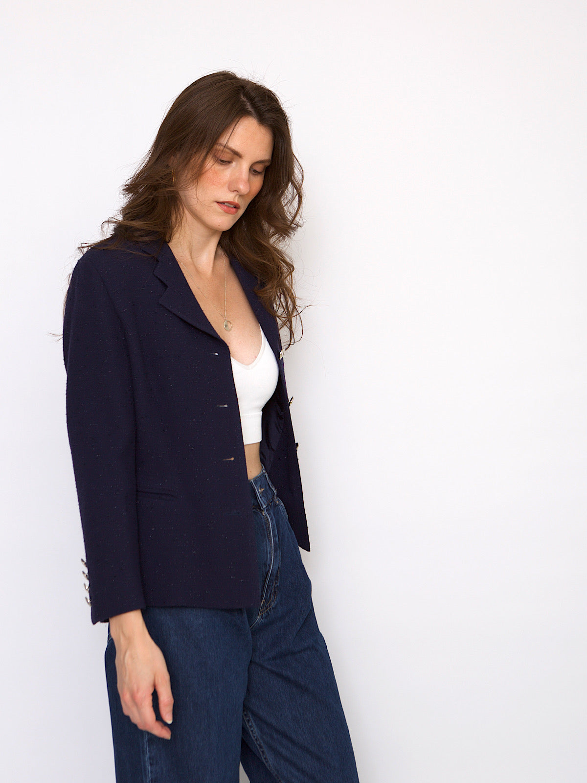 Vintage classic blue Escada blazer