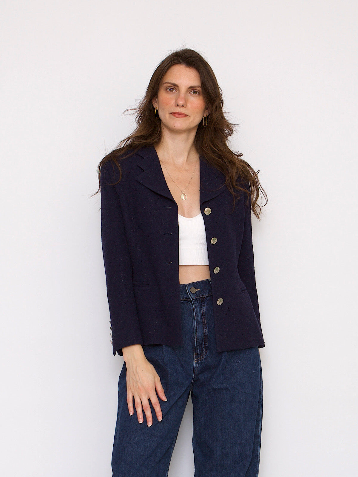 Vintage classic blue Escada blazer