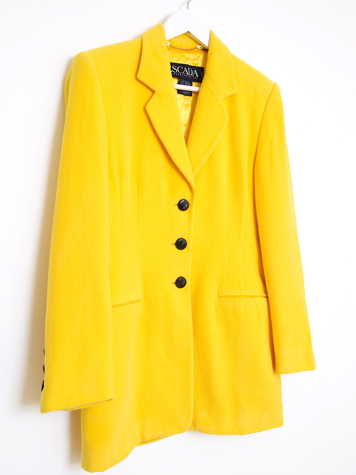 Vintage wool yellow blazer by Escada Margaretha Ley