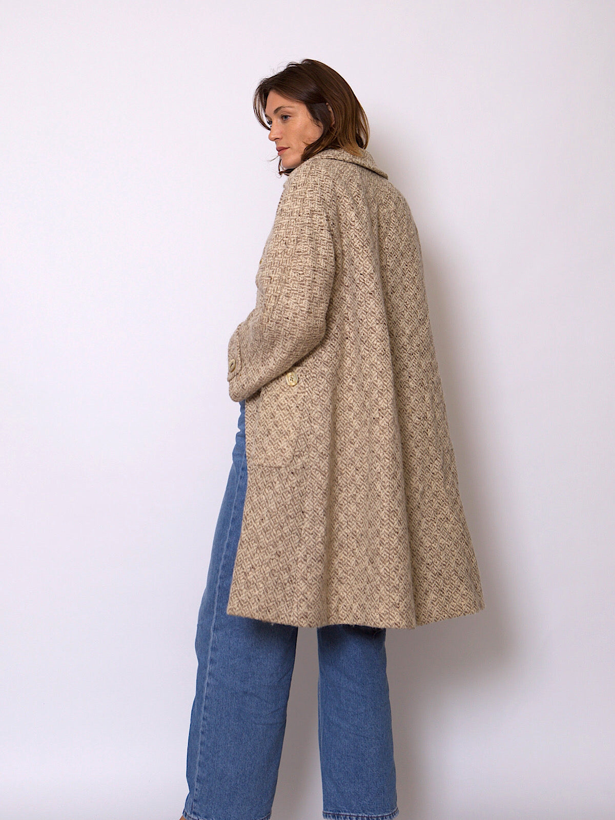 Rare 60s VINTAGE WOOL TWEED AQUASCUTUM FOR HARRODS