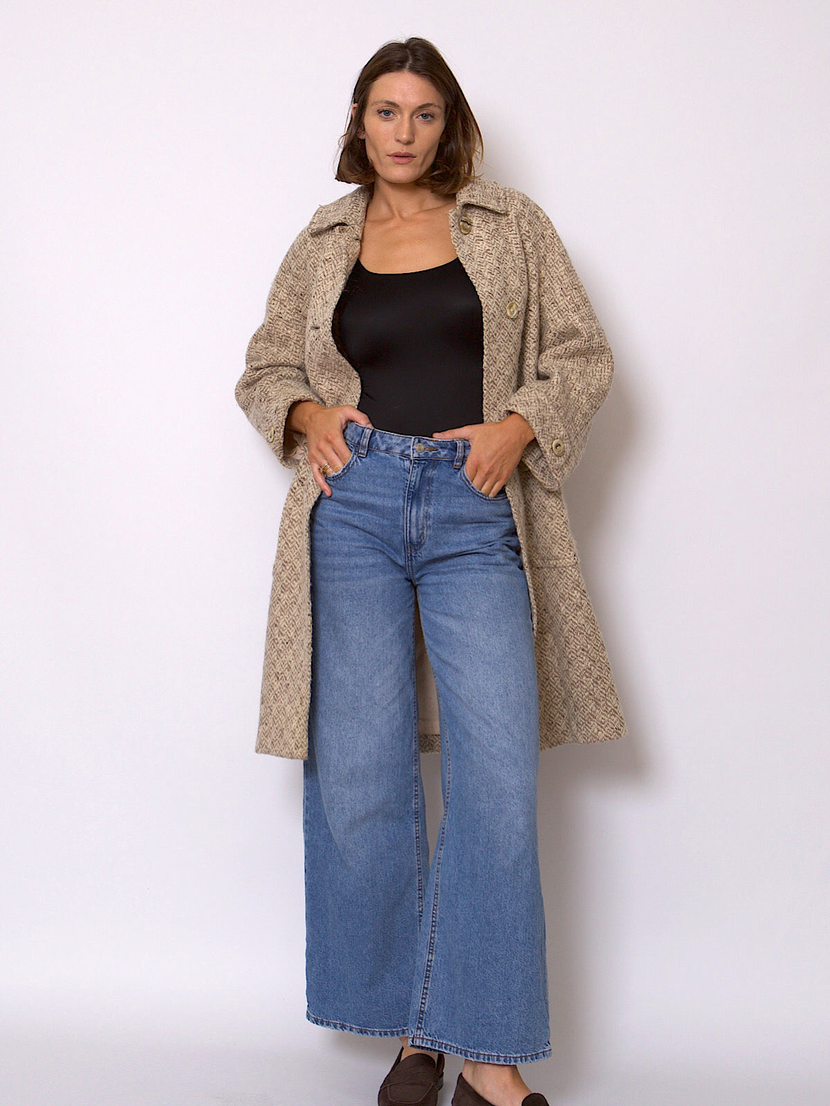 Rare 60s VINTAGE WOOL TWEED AQUASCUTUM FOR HARRODS