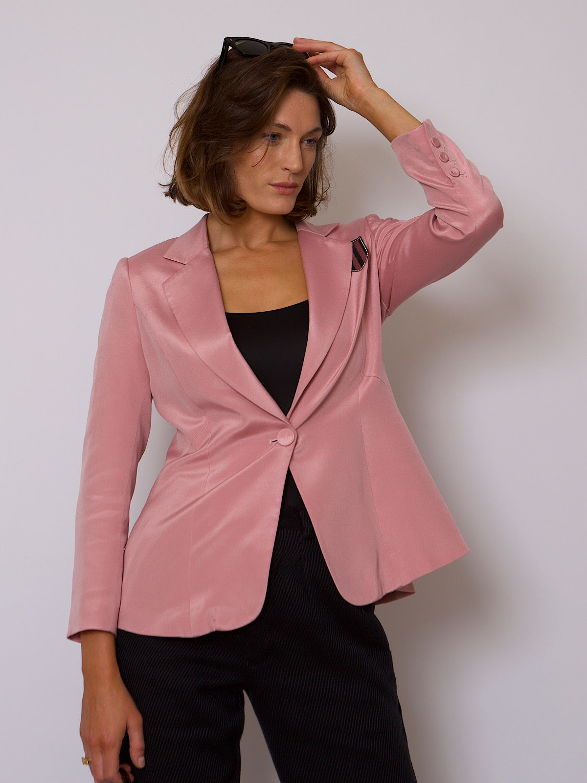00s VINTAGE CHRISTIAN DIOR CROPPED BLAZER PURE SILK