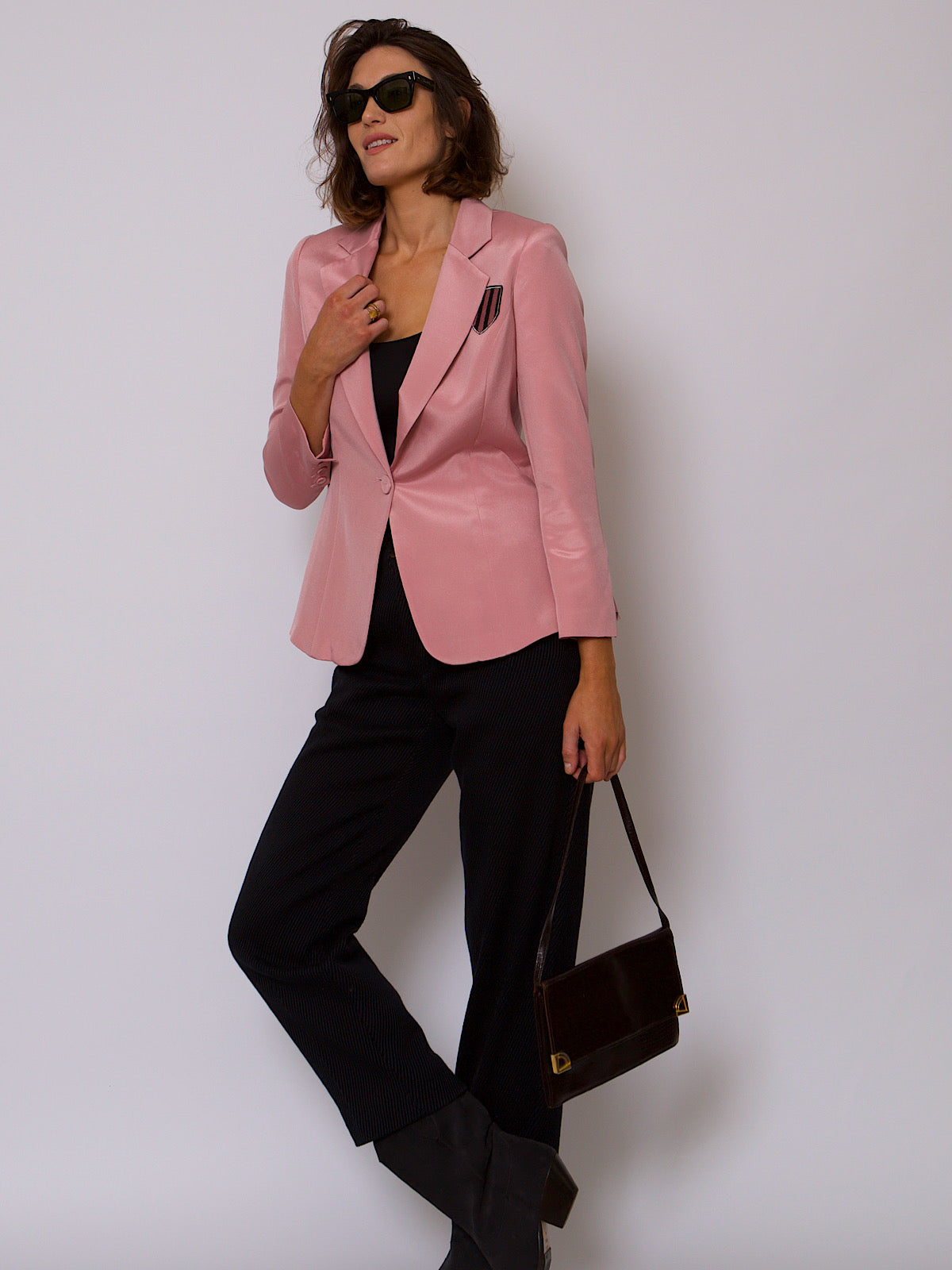 00s VINTAGE CHRISTIAN DIOR CROPPED BLAZER PURE SILK