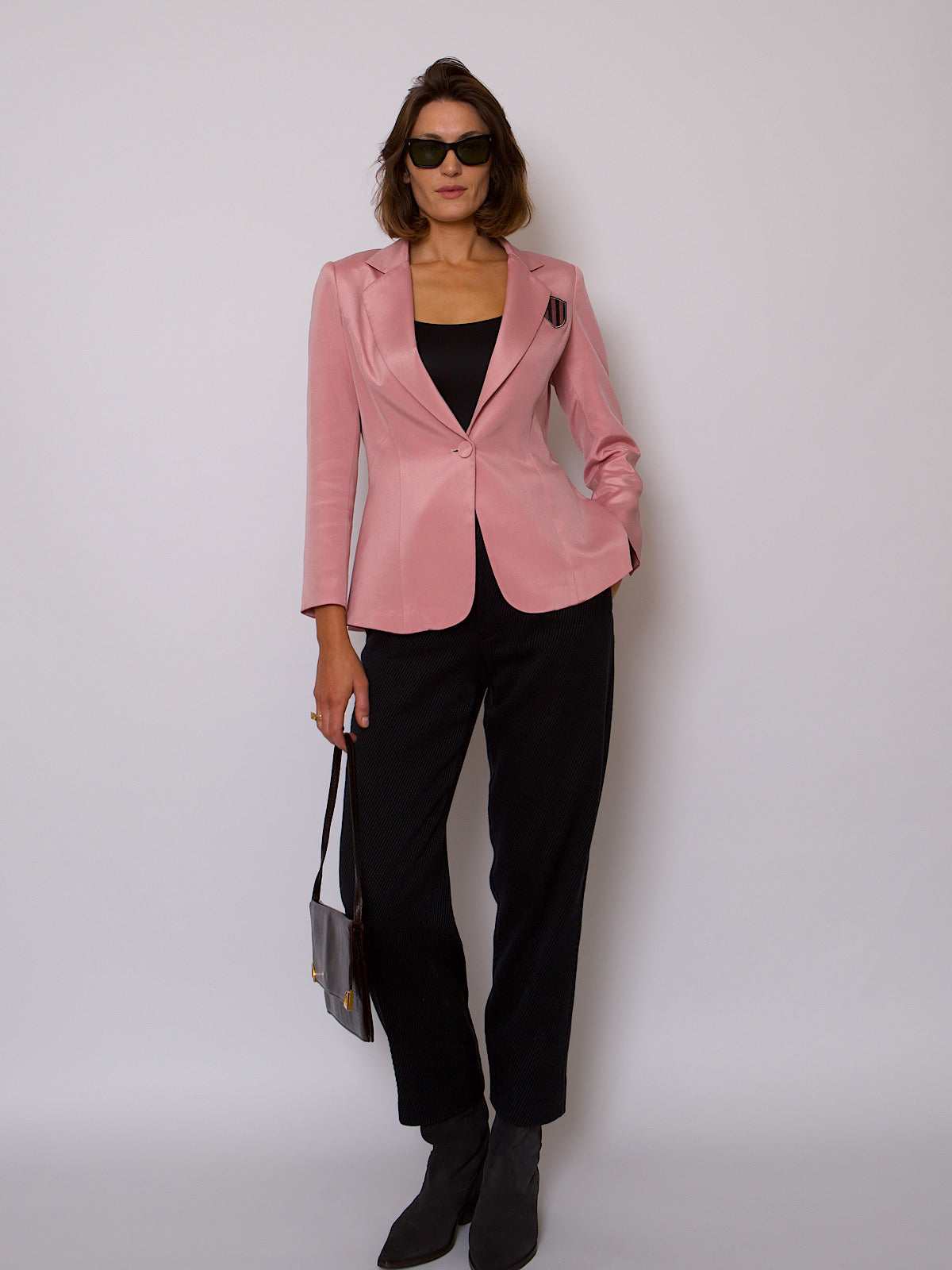 00s VINTAGE CHRISTIAN DIOR CROPPED BLAZER PURE SILK