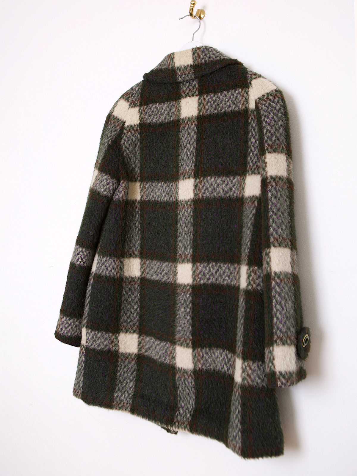 60S VINTAGE LAMA & MOHAIR WOOL COAT DOUBLE BREASTED