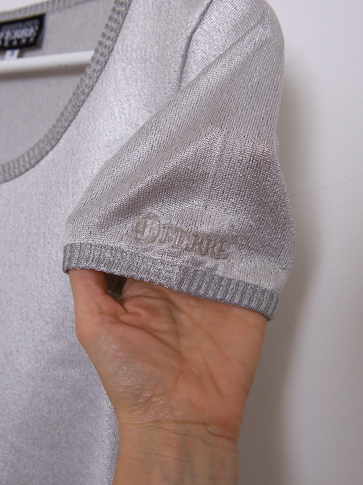 90S VINTAGE GIANFRANCO FERRÉ JEANS SILVER TOP