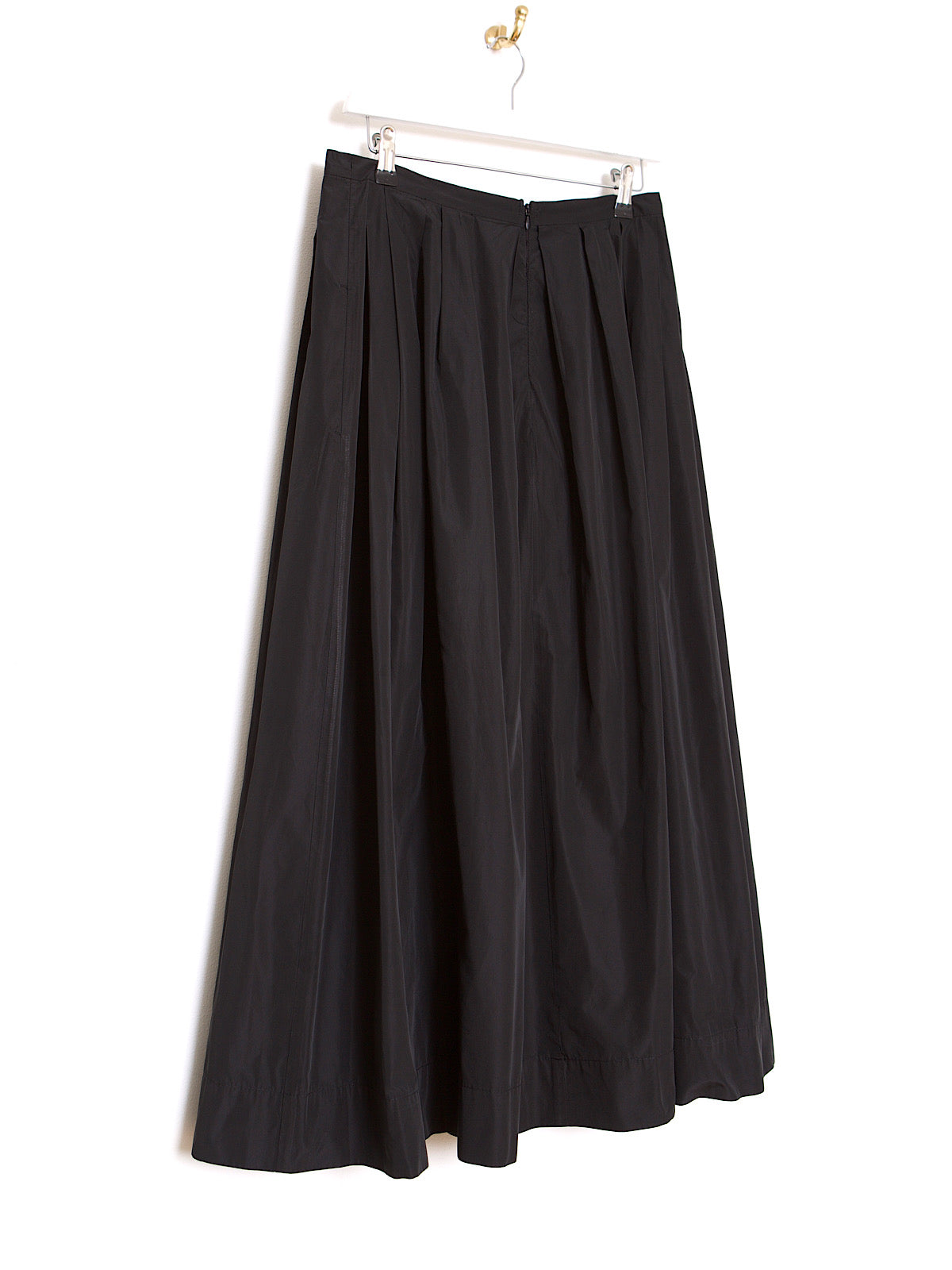 90S VINTAGE BLACK PLEATED MIDI SKIRT BY MAXMARA