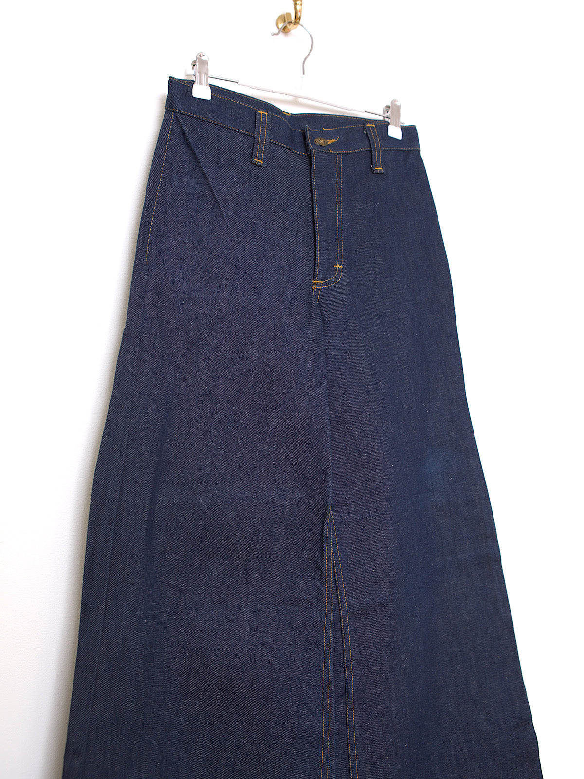 RARE LEE HIGH WAISTED MAXI FLARED RAW DENIM