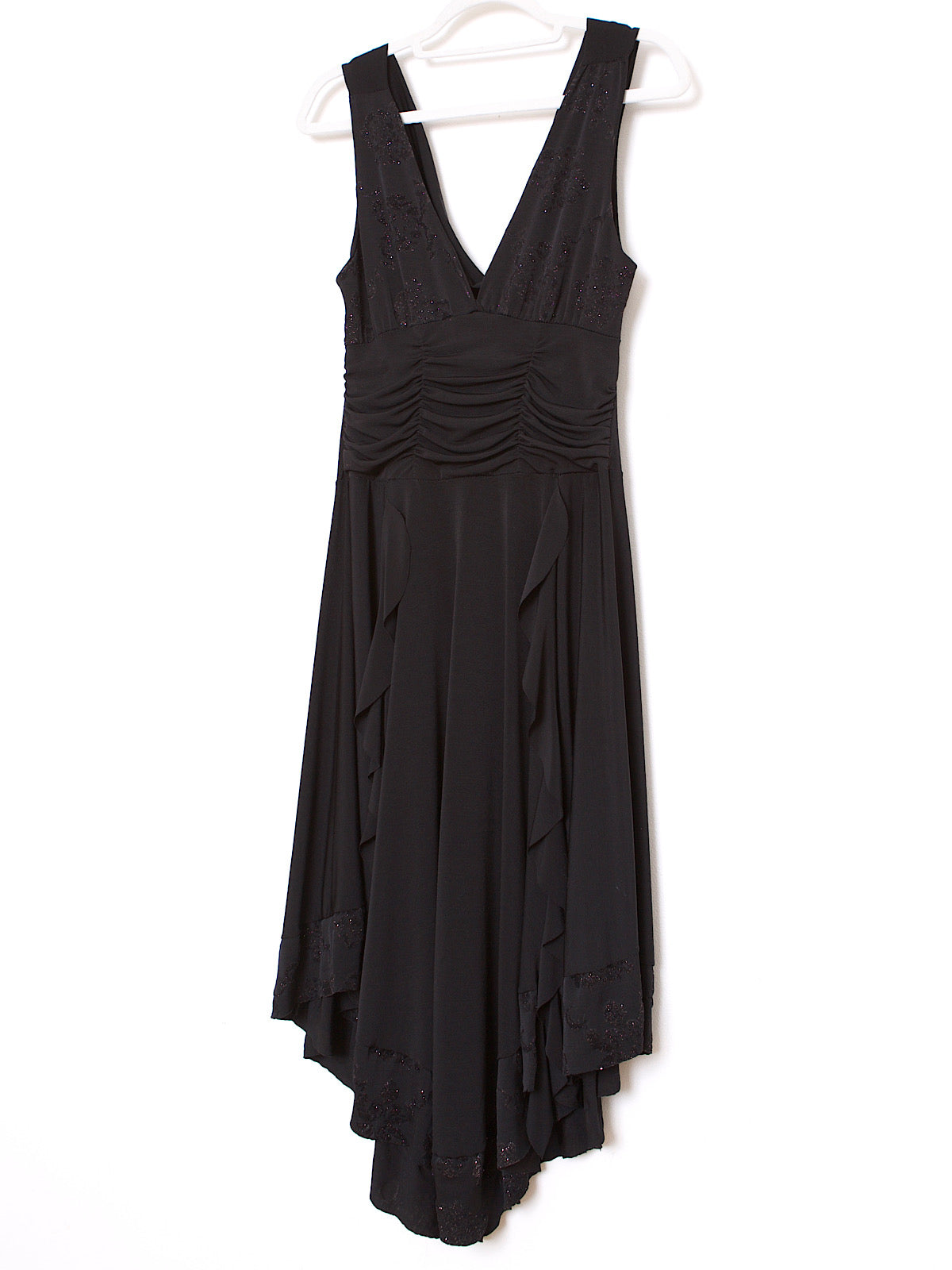Y2K BLACK PARTY SLIP DRESS LAYERED