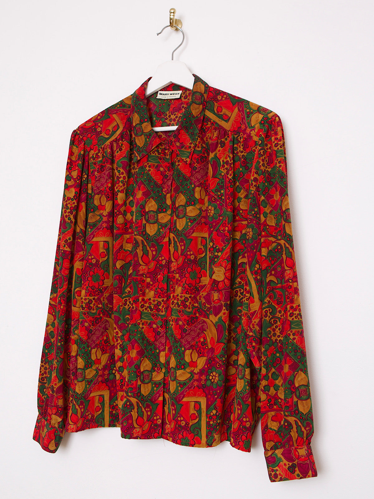 VINTAGE SHIRT BRIGHT ARABESQUE PRINT
