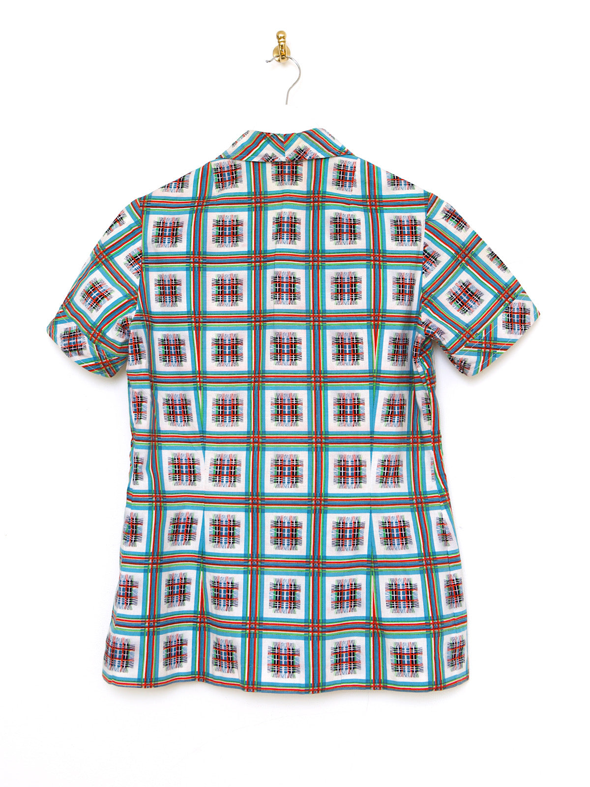 60S VINTAGE COTTON PRINTED SUMMER SHIRT SHORT SLEEVES