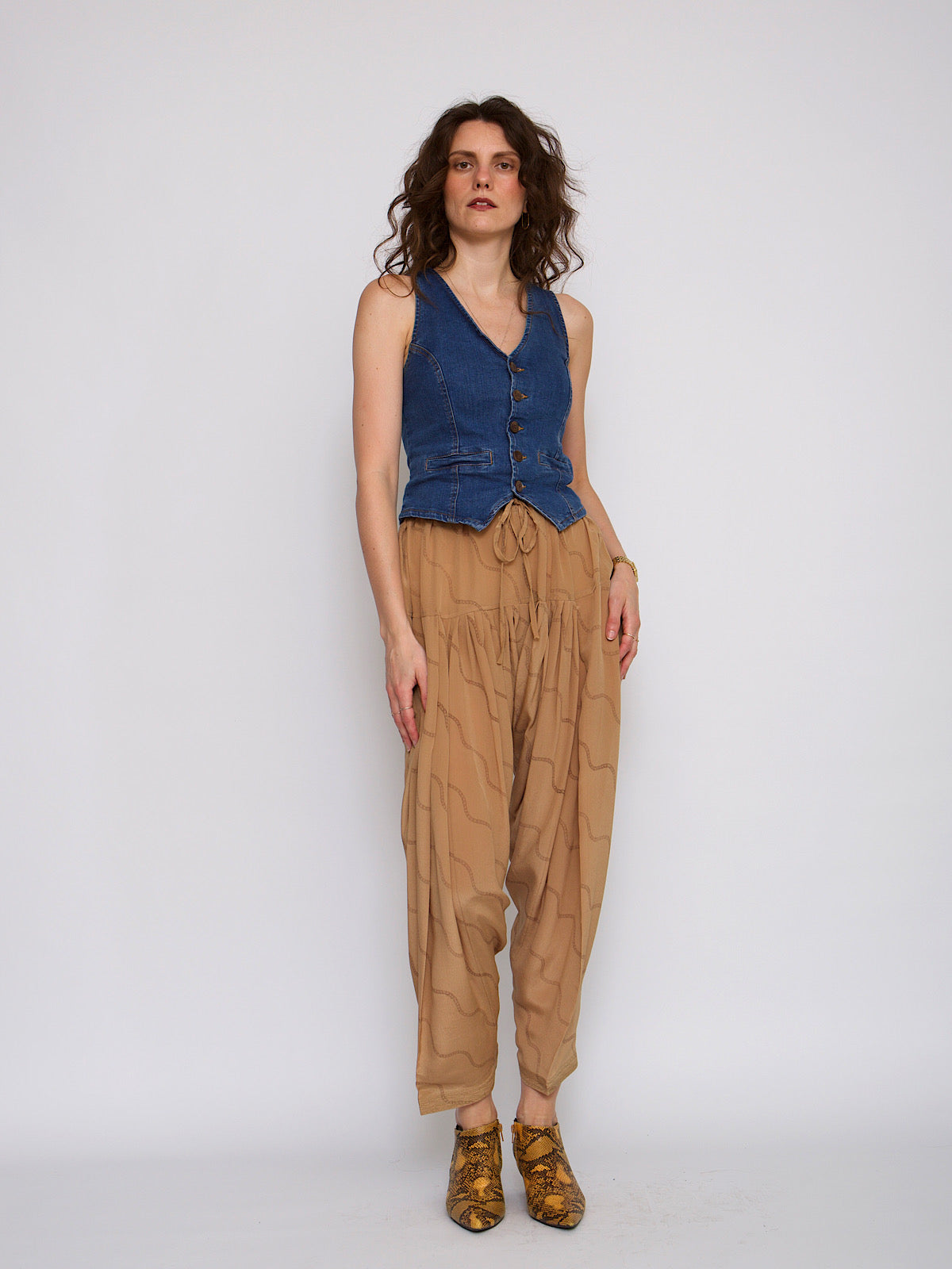 Vintage silk harem trousers