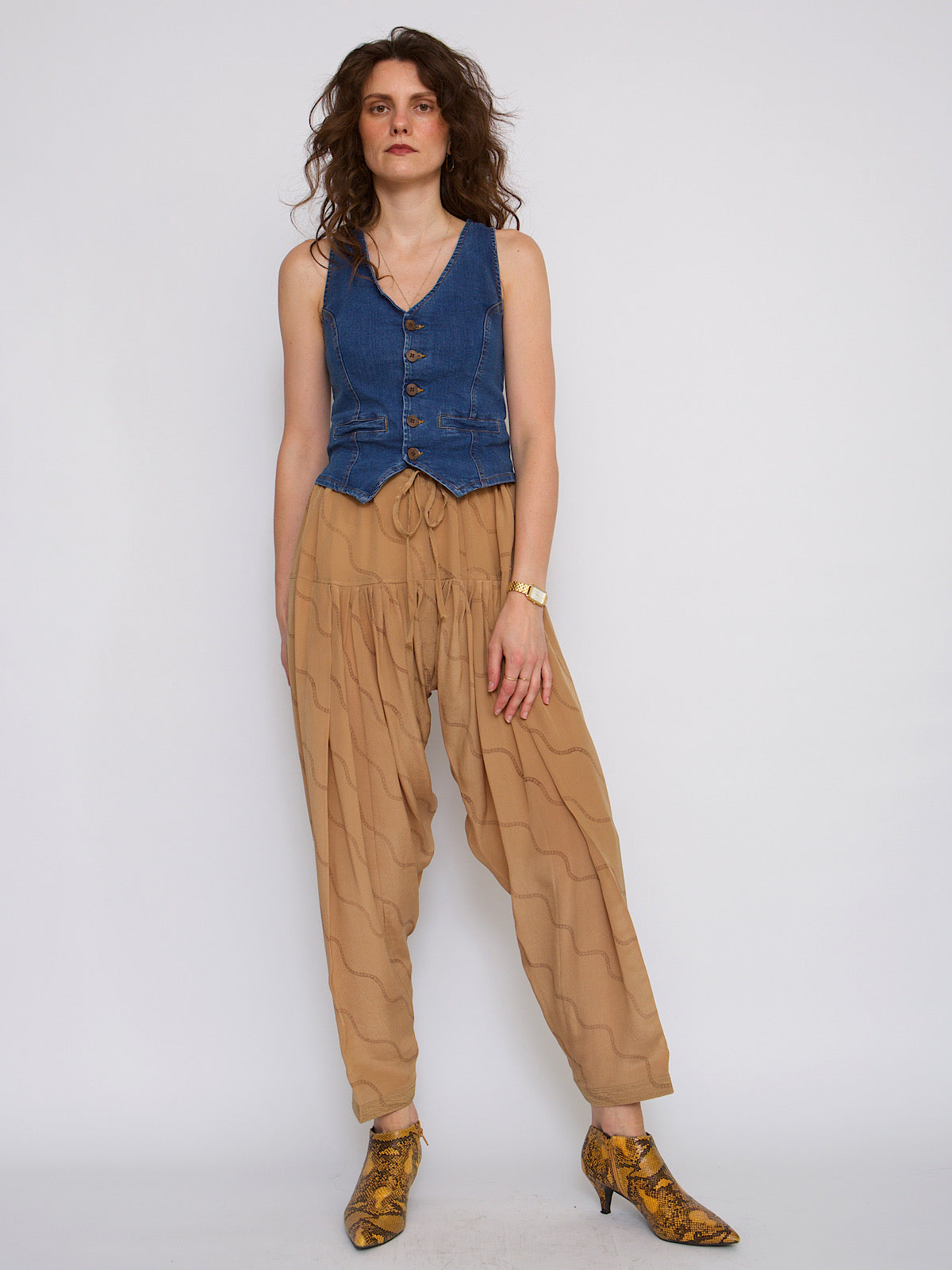 Vintage silk harem trousers