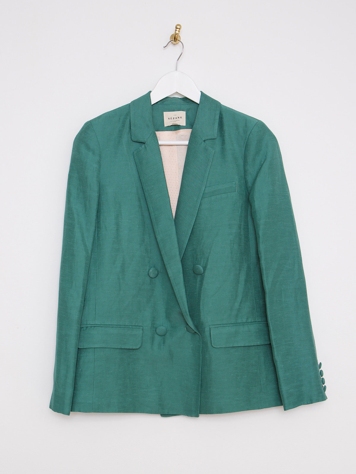 Green double breasted blazer by Cezane