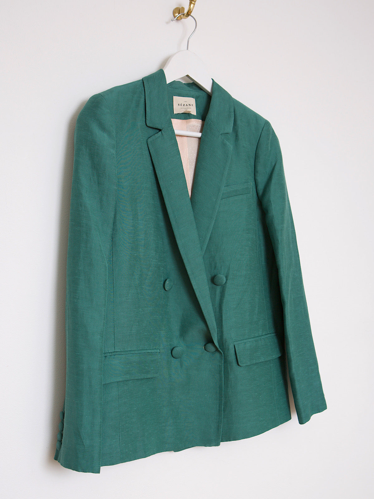 Green double breasted blazer by Cezane
