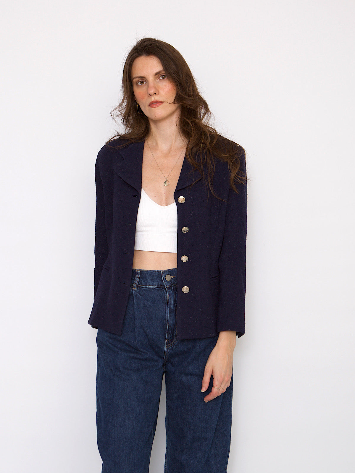 Vintage classic blue Escada blazer
