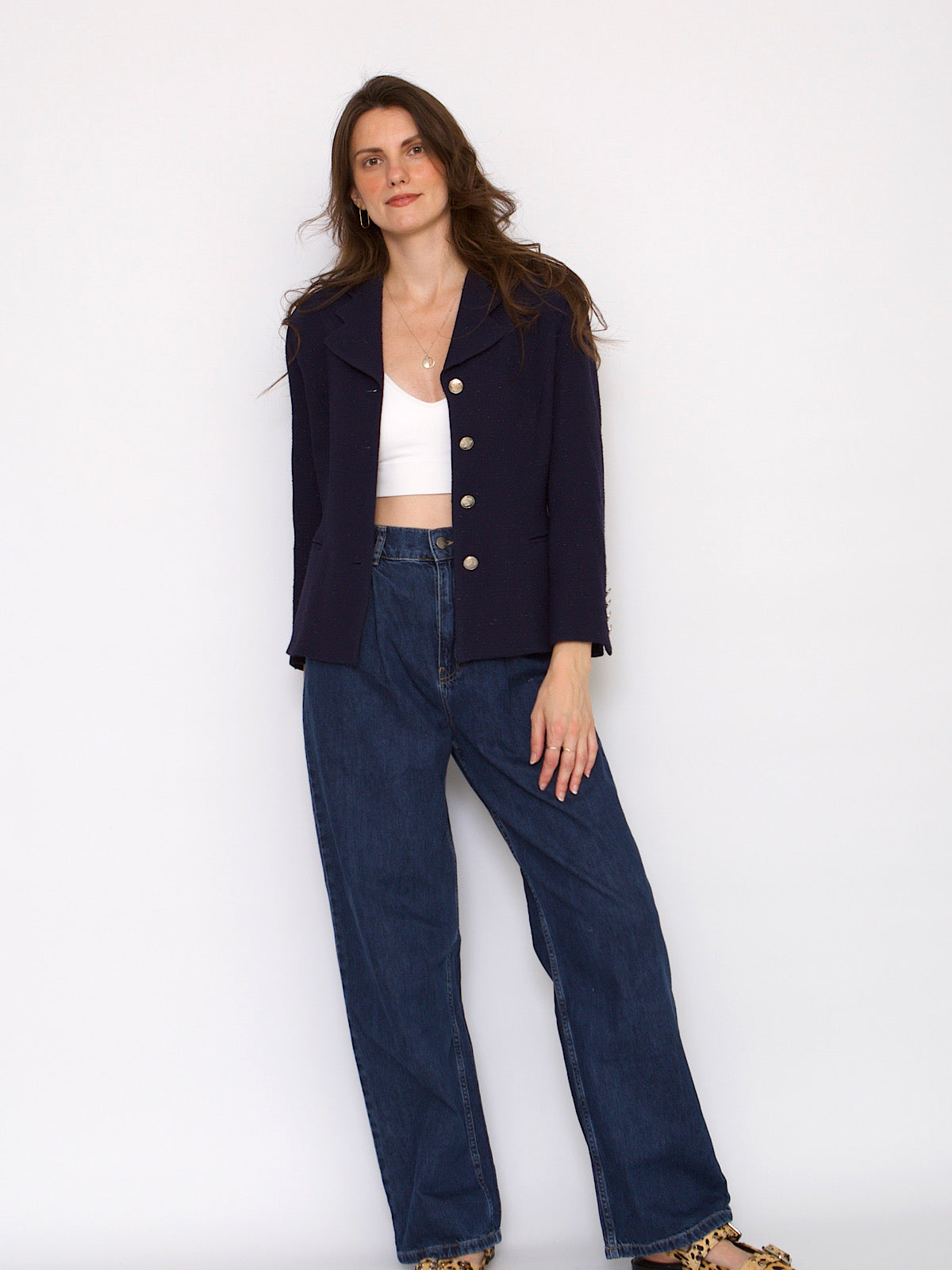 Vintage classic blue Escada blazer