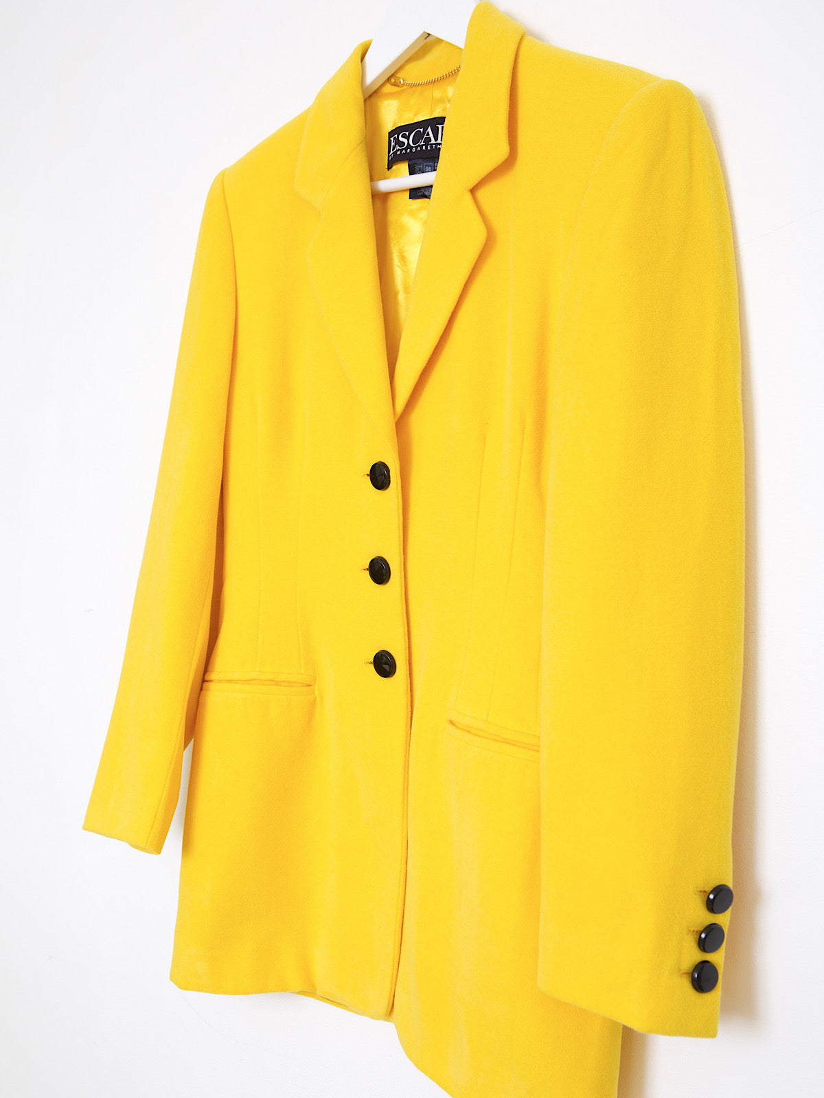Vintage wool yellow blazer by Escada Margaretha Ley