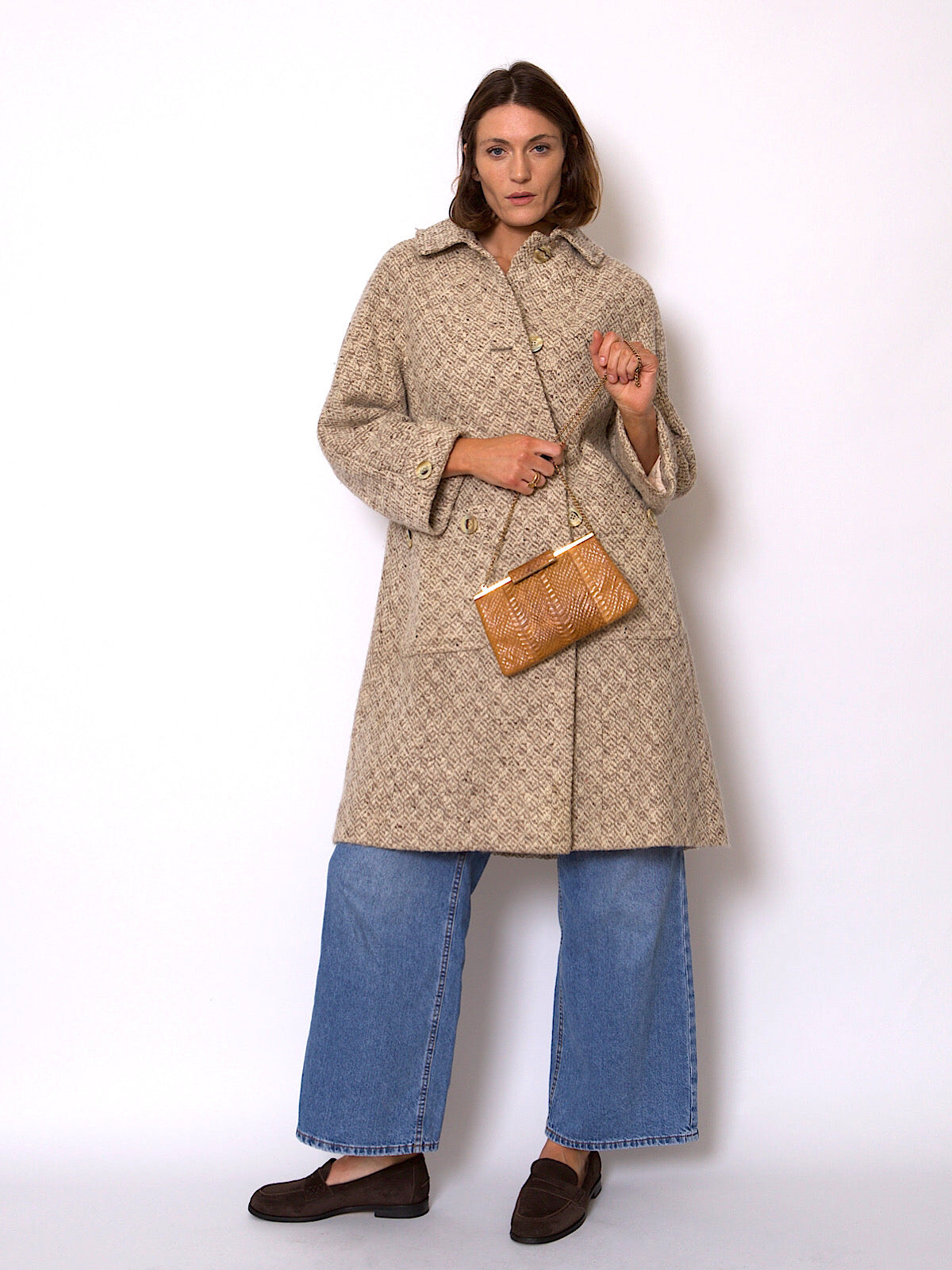 Rare 60s VINTAGE WOOL TWEED AQUASCUTUM FOR HARRODS