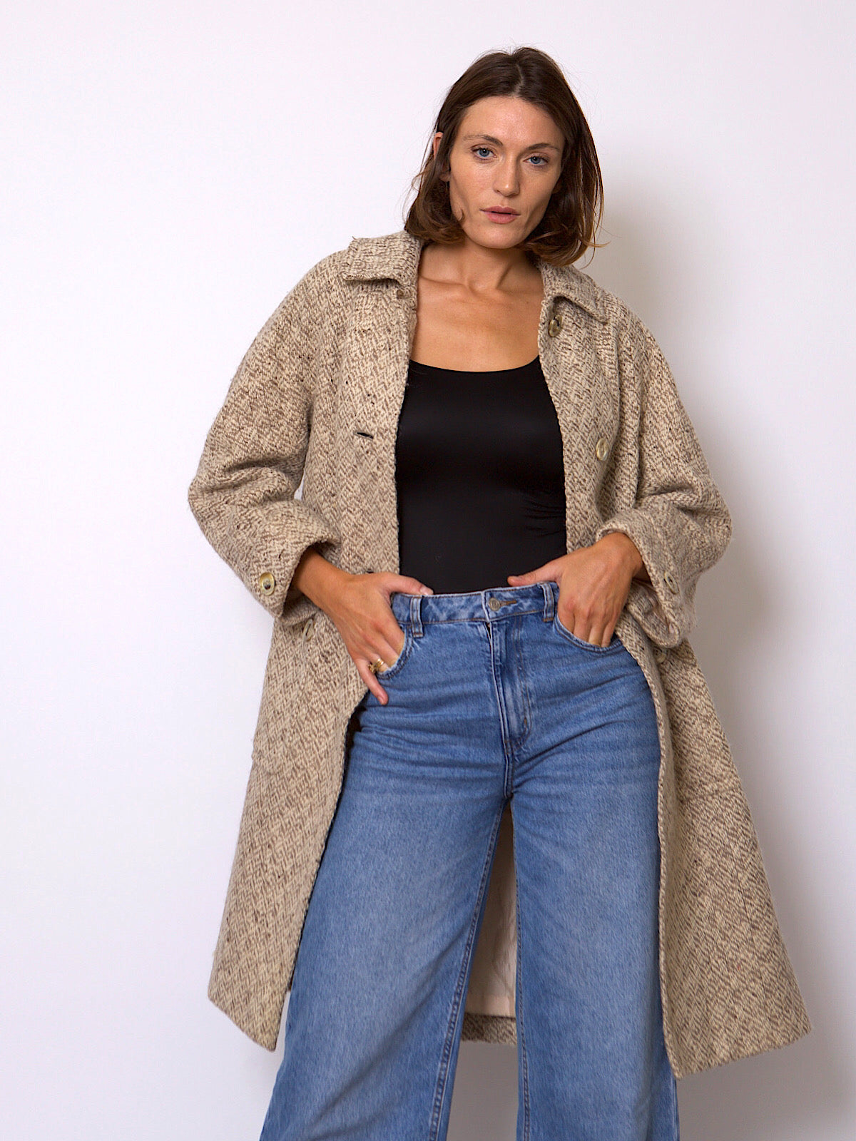 Rare 60s VINTAGE WOOL TWEED AQUASCUTUM FOR HARRODS