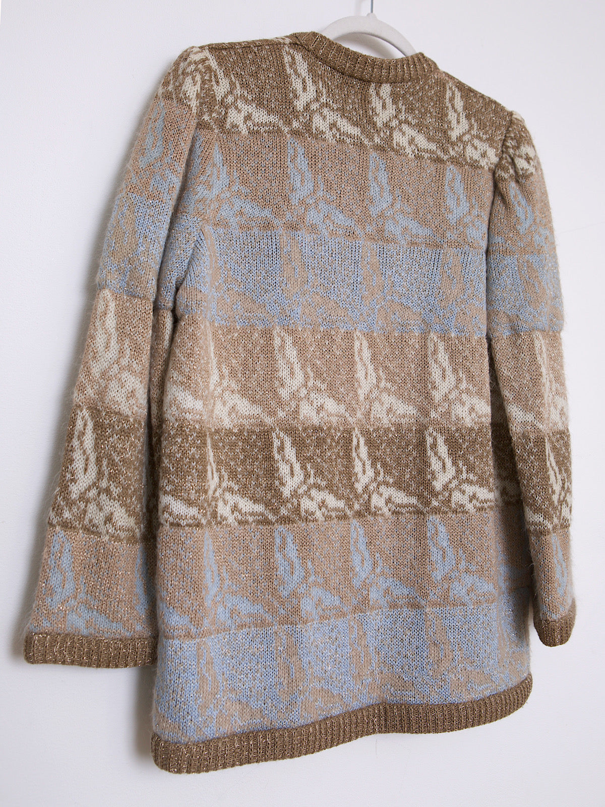 90S VINTAGE ESCADA WOOL CARDIGAN WITH GOLD