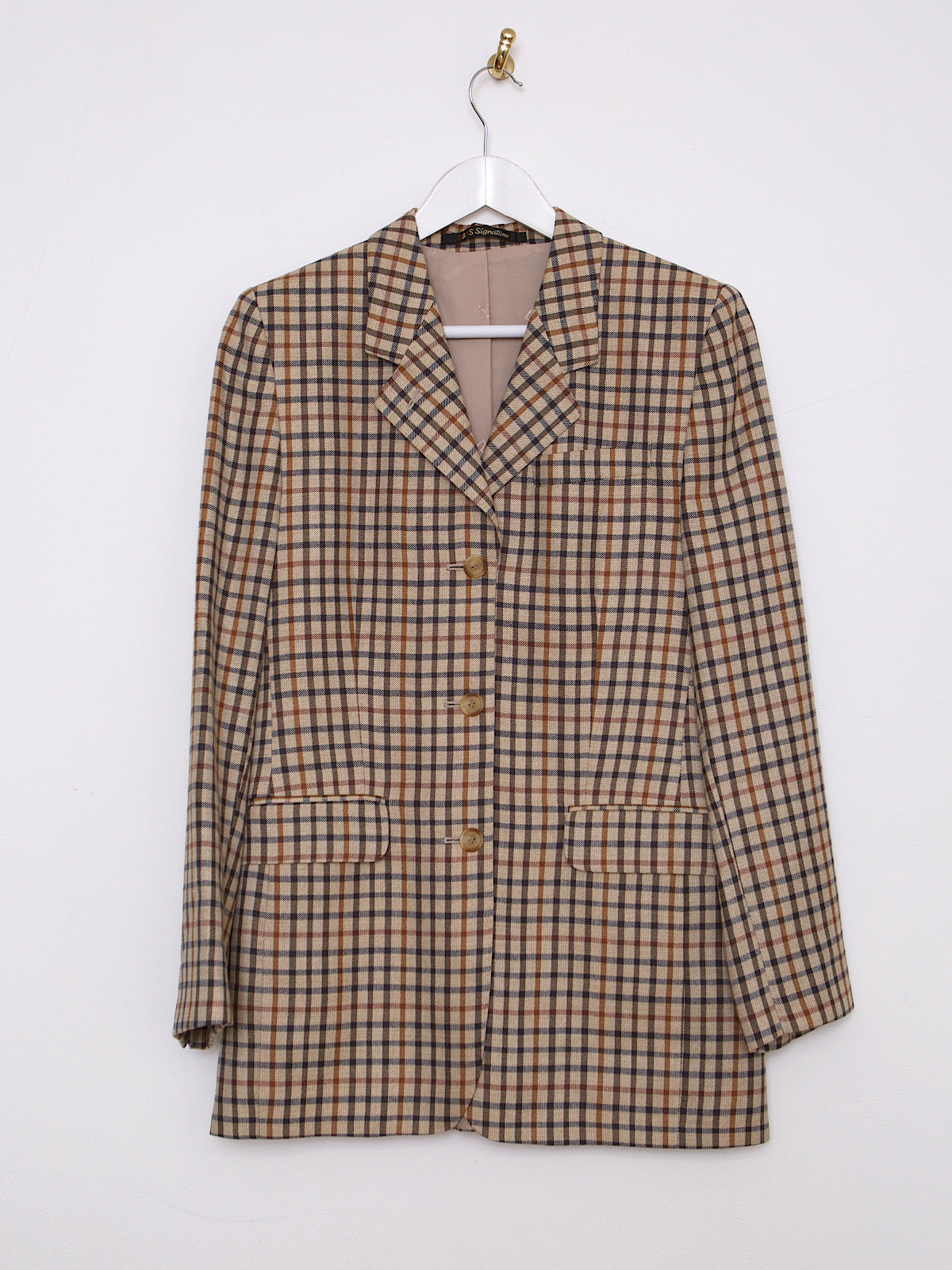 LUXURY BRITISH DAKS BLAZER CLASSIC TARTAN WOOL & SILK