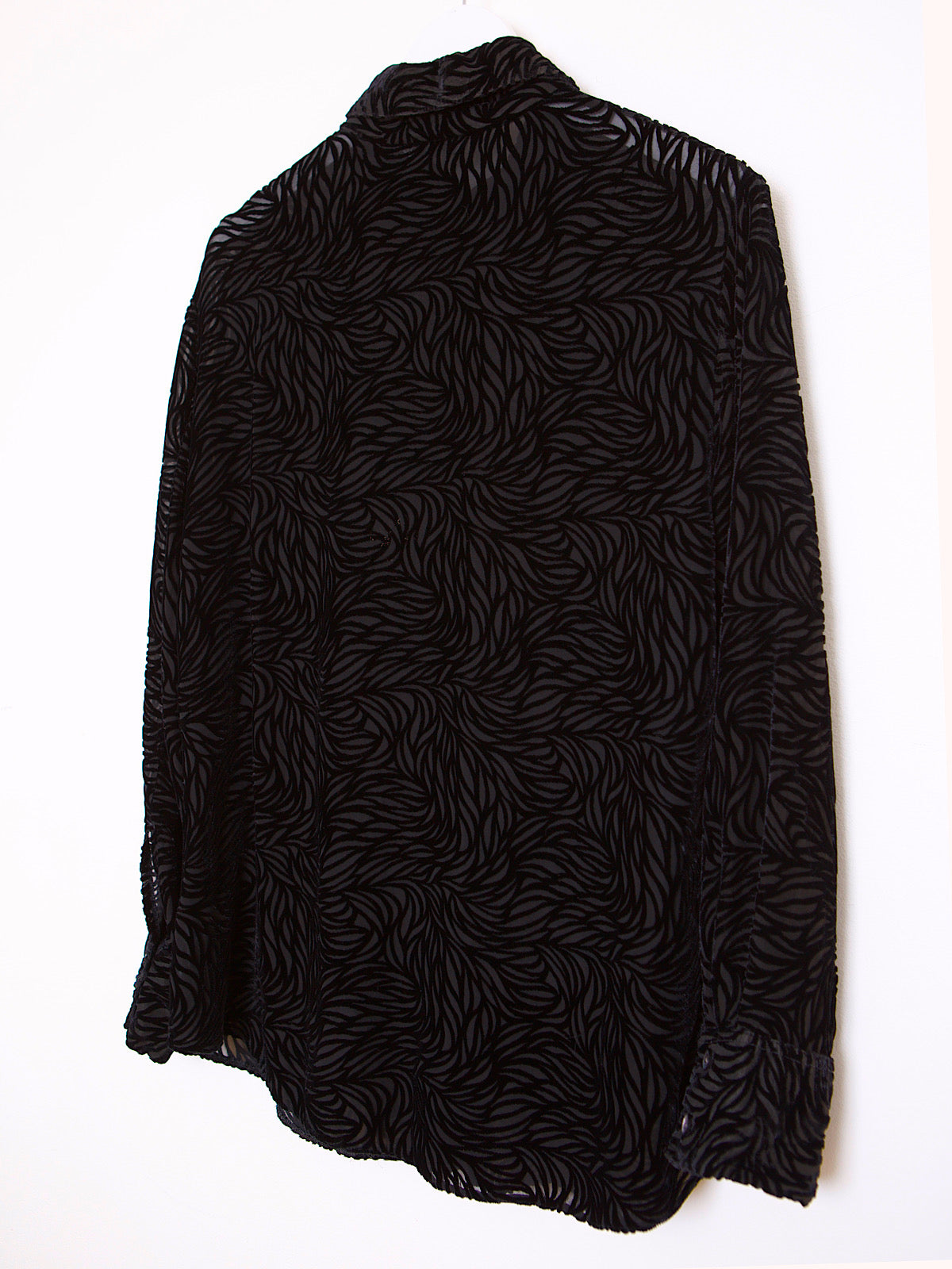 VINTAGE BLACK SHEER EVENING SHIRT