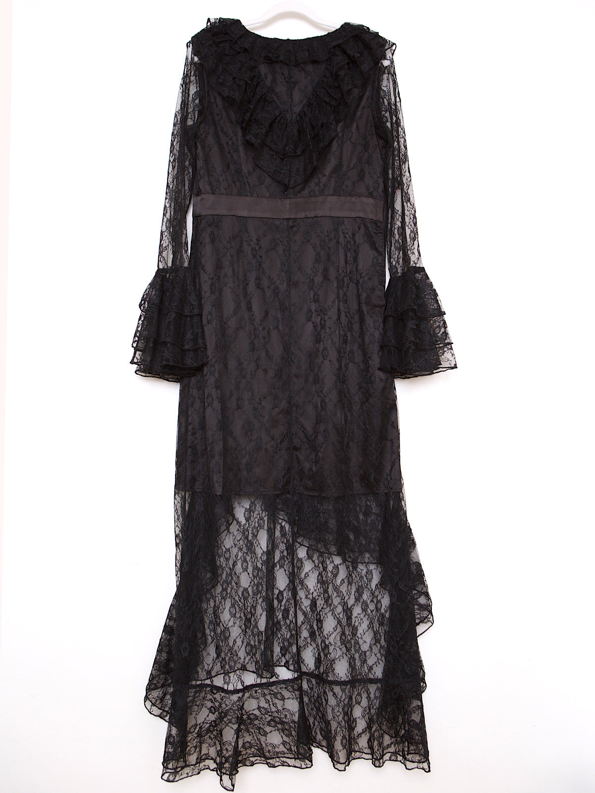 BLACK LACE EVENING  MAXI DRESS