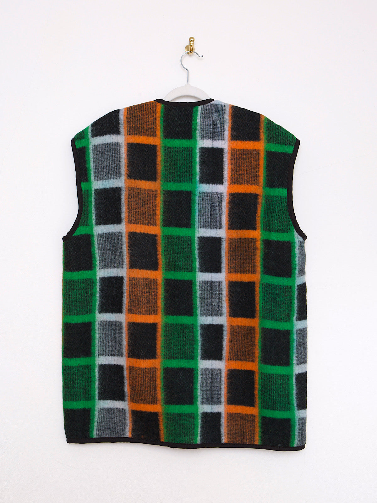 WAISTCOAT OVERSIZED WOOL TARTAN 60S VINTAGE