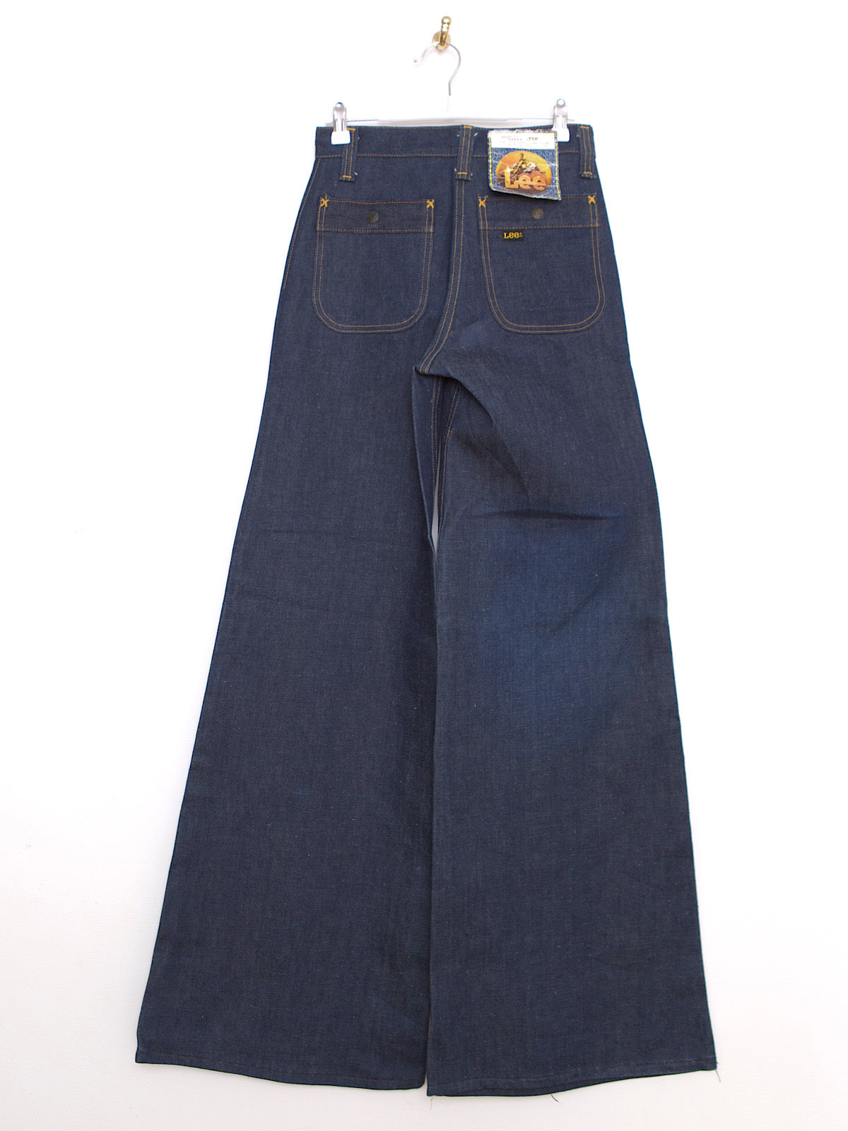 RARE LEE HIGH WAISTED MAXI FLARED RAW DENIM