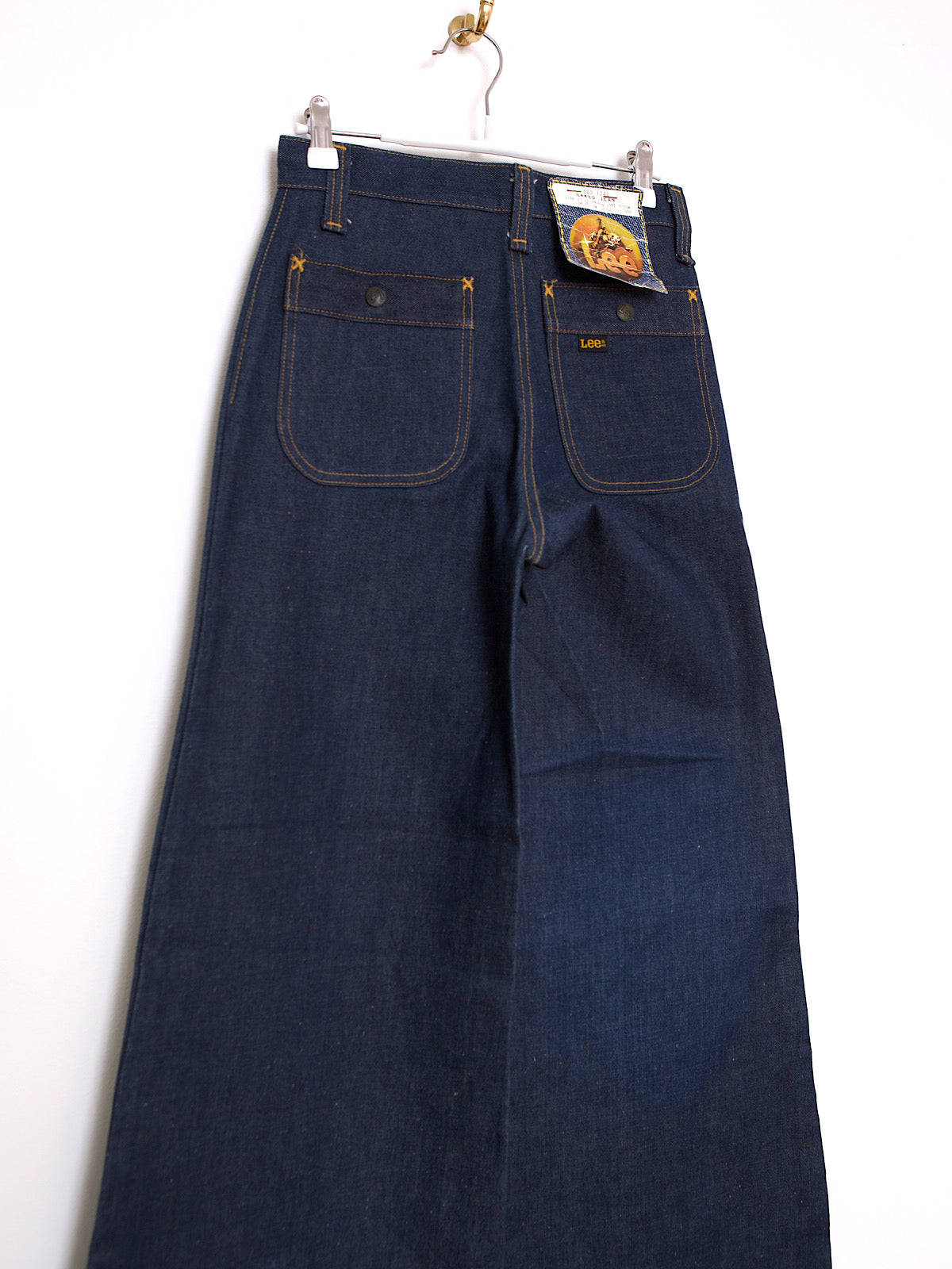 RARE LEE HIGH WAISTED MAXI FLARED RAW DENIM