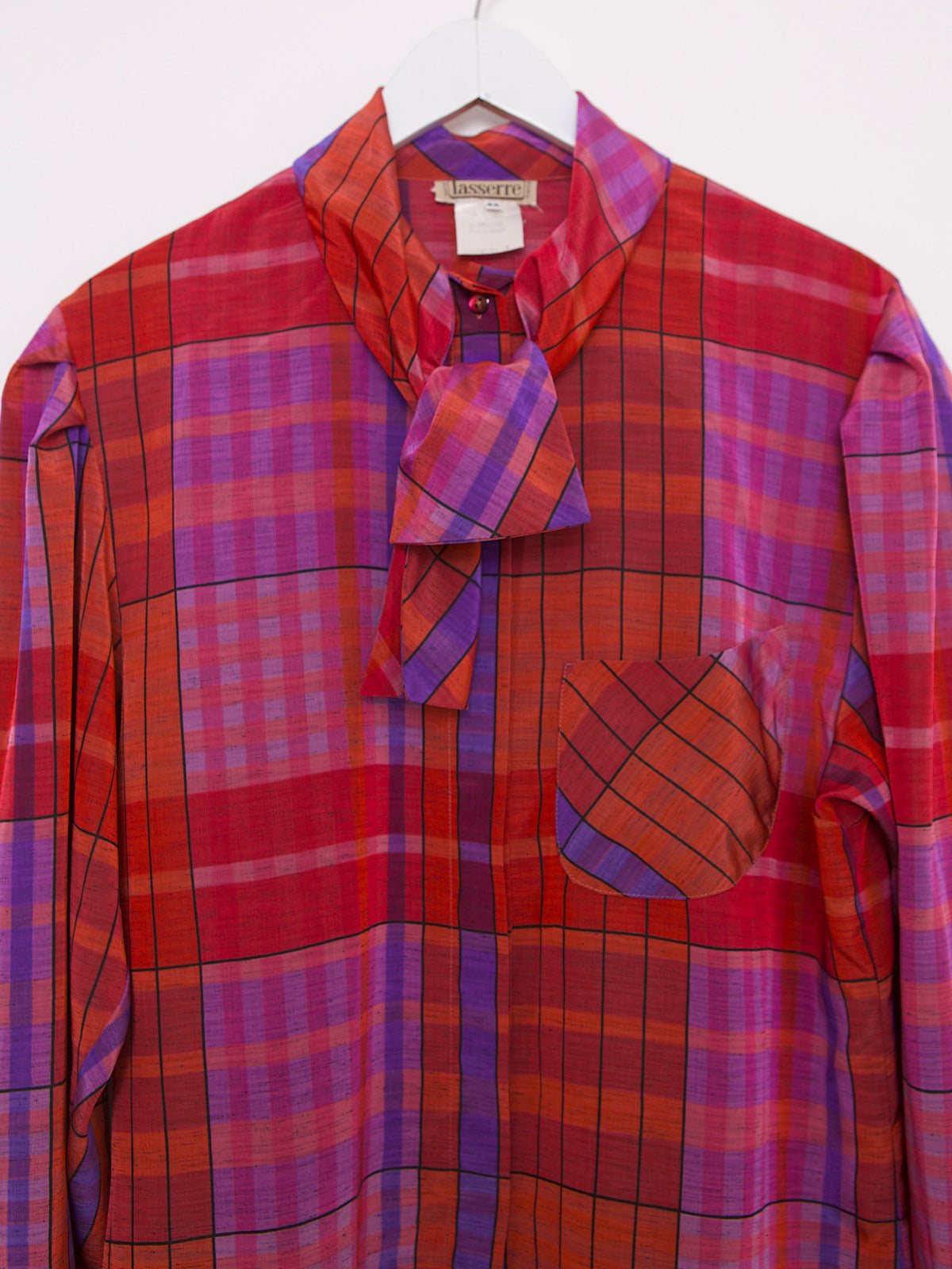 VINTAGE BRIGHT TARTAN SHIRT WITH CRAVATE