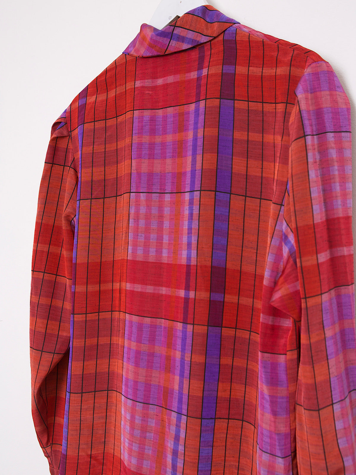VINTAGE BRIGHT TARTAN SHIRT WITH CRAVATE