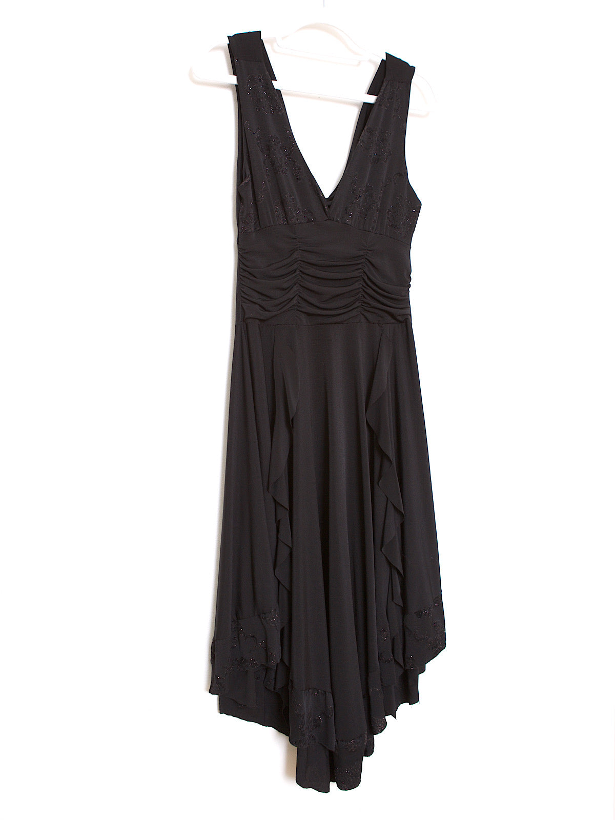Y2K BLACK PARTY SLIP DRESS LAYERED