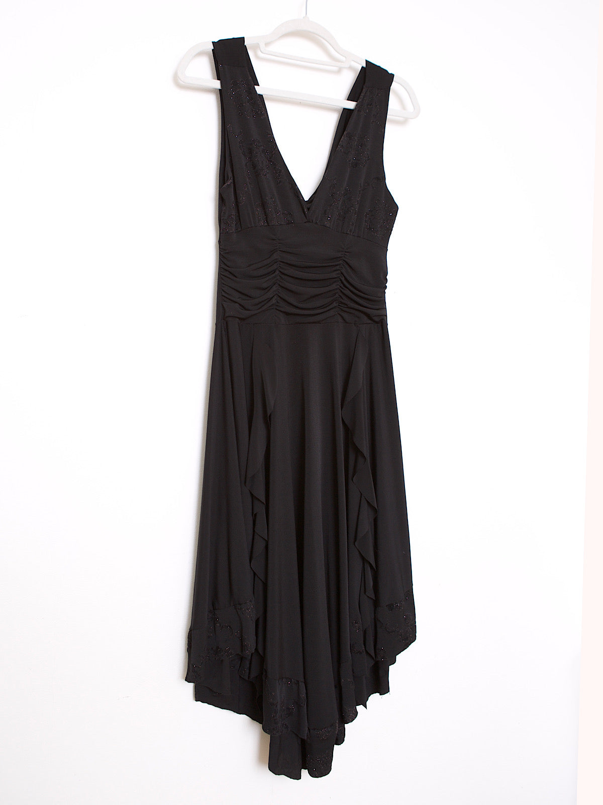 Y2K BLACK PARTY SLIP DRESS LAYERED
