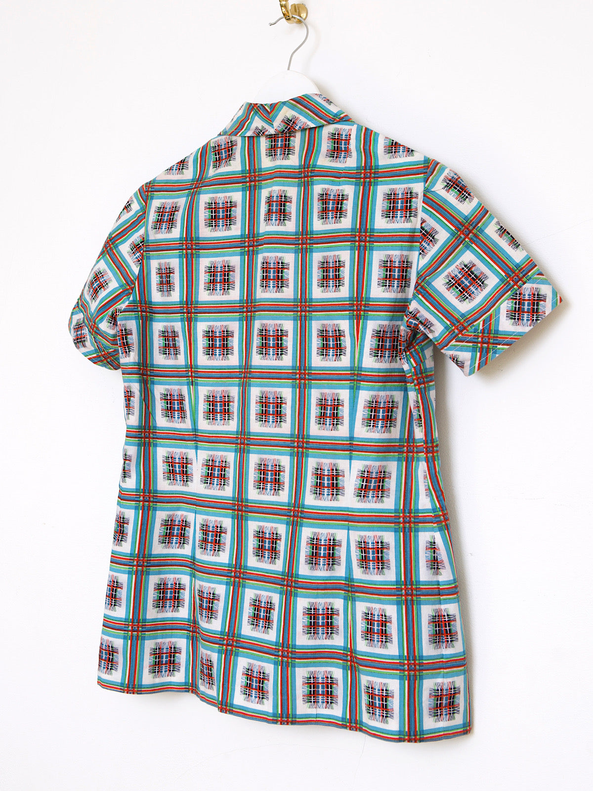 60S VINTAGE COTTON PRINTED SUMMER SHIRT SHORT SLEEVES
